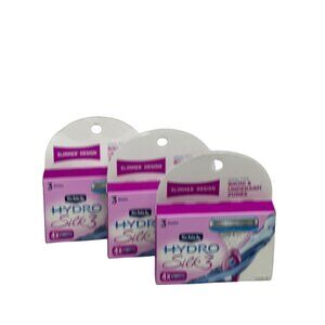 NEW Schick Hydro Silk 3 Razor Refills Bikini & Underarm Zones 3-Blade 4X Pack of